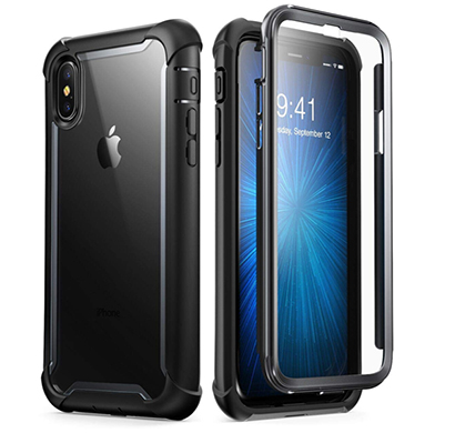 i-blason (b07gzm3prz) ares designed for iphone xs case, iphone x case, full-body rugged clear bumper case with built-in screen protector for iphone xs 5.8 inch (2018 release) (black)